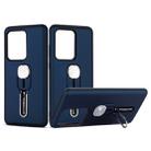 For Galaxy S20 Ultra Shockproof TPU + PC Protective Case with Holder(Blue) - 1