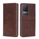 For Xiaomi Redmi K50/K50 Pro Cow Texture Magnetic Horizontal Flip Leather Phone Case(Dark Brown) - 1
