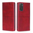 For Xiaomi Redmi Note 11 4G Global/Redmi Note 11S Cow Texture Magnetic Horizontal Flip Leather Phone Case(Red) - 1