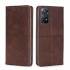 For Xiaomi Redmi Note 11 Pro 4G/Redmi Note11 Pro 5G Global Cow Texture Magnetic Horizontal Flip Leather Phone Case(Dark Brown) - 1