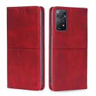 For Xiaomi Redmi Note 11 Pro 4G/Redmi Note11 Pro 5G Global Cow Texture Magnetic Horizontal Flip Leather Phone Case(Red) - 1