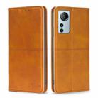 For Xiaomi 12 Lite Cow Texture Magnetic Horizontal Flip Leather Phone Case(Light Brown) - 1