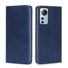 For Xiaomi 12 Lite Cow Texture Magnetic Horizontal Flip Leather Phone Case(Blue) - 1