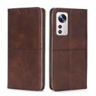 For Xiaomi 12 Pro Cow Texture Magnetic Horizontal Flip Leather Phone Case(Dark Brown) - 1