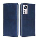 For Xiaomi 12 Pro Cow Texture Magnetic Horizontal Flip Leather Phone Case(Blue) - 1