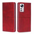 For Xiaomi 12 Pro Cow Texture Magnetic Horizontal Flip Leather Phone Case(Red) - 1