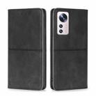 For Xiaomi 12 Pro Cow Texture Magnetic Horizontal Flip Leather Phone Case(Black) - 1