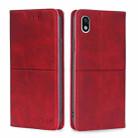 For Sony Xperia ACE III Cow Texture Magnetic Horizontal Flip Leather Phone Case(Red) - 1