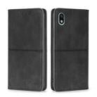 For Sony Xperia ACE III Cow Texture Magnetic Horizontal Flip Leather Phone Case(Black) - 1