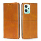 For OnePlus Nord CE 2 Lite 5G Cow Texture Magnetic Horizontal Flip Leather Phone Case(Light Brown) - 1