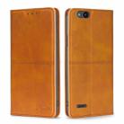 For ZTE Tempo X/Vantage/Z839/N9137 Cow Texture Magnetic Horizontal Flip Leather Phone Case(Light Brown) - 1