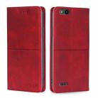 For ZTE Tempo X/Vantage/Z839/N9137 Cow Texture Magnetic Horizontal Flip Leather Phone Case(Red) - 1