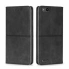 For ZTE Tempo X/Vantage/Z839/N9137 Cow Texture Magnetic Horizontal Flip Leather Phone Case(Black) - 1