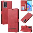 For OPPO A36 4G / A76 4G Classic Wallet Flip Leather Phone Case(Red) - 1
