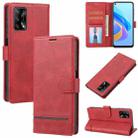 For OPPO A95 4G / A74 4G / F19 Classic Wallet Flip Leather Phone Case(Red) - 1