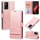 For OPPO K9 Classic Wallet Flip Leather Phone Case(Pink) - 1