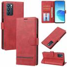 For OPPO Reno6 5G Classic Wallet Flip Leather Phone Case(Red) - 1