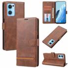 For OPPO Reno7 5G Classic Wallet Flip Leather Phone Case(Brown) - 1