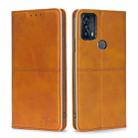 For TCL 20B/6159K Cow Texture Magnetic Horizontal Flip Leather Phone Case(Light Brown) - 1