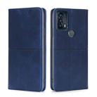 For TCL 20B/6159K Cow Texture Magnetic Horizontal Flip Leather Phone Case(Blue) - 1