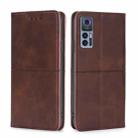 For TCL 30 5G/30+ 5G Cow Texture Magnetic Horizontal Flip Leather Phone Case(Dark Brown) - 1