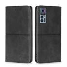 For TCL 30 5G/30+ 5G Cow Texture Magnetic Horizontal Flip Leather Phone Case(Black) - 1