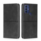 For TCL 30 SE/306/305/Sharp Aqous V6/V6 Plus Cow Texture Magnetic Horizontal Flip Leather Phone Case(Black) - 1