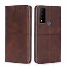 For TCL 30 V 5G/T781S Cow Texture Magnetic Horizontal Flip Leather Phone Case(Dark Brown) - 1