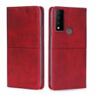 For TCL 30 V 5G/T781S Cow Texture Magnetic Horizontal Flip Leather Phone Case(Red) - 1