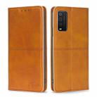 For TCL 205 Cow Texture Magnetic Horizontal Flip Leather Phone Case(Light Brown) - 1