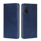 For TCL 205 Cow Texture Magnetic Horizontal Flip Leather Phone Case(Blue) - 1