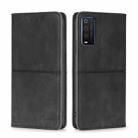 For TCL 205 Cow Texture Magnetic Horizontal Flip Leather Phone Case(Black) - 1