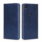 For Alcatel  Axel/Lumos Cow Texture Magnetic Horizontal Flip Leather Phone Case(Blue) - 1