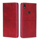 For Alcatel  Axel/Lumos Cow Texture Magnetic Horizontal Flip Leather Phone Case(Red) - 1