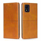 For Alcatel 1B 2022 Cow Texture Magnetic Horizontal Flip Leather Phone Case(Light Brown) - 1