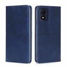 For Alcatel 1B 2022 Cow Texture Magnetic Horizontal Flip Leather Phone Case(Blue) - 1