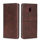 For Fujitsu Arrows F-52B Cow Texture Magnetic Horizontal Flip Leather Phone Case(Dark Brown) - 1