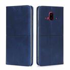 For Fujitsu Arrows F-52B Cow Texture Magnetic Horizontal Flip Leather Phone Case(Blue) - 1