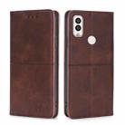 For Kyocera Android One S9 Cow Texture Magnetic Horizontal Flip Leather Phone Case(Dark Brown) - 1