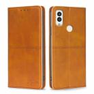 For Kyocera Android One S9 Cow Texture Magnetic Horizontal Flip Leather Phone Case(Light Brown) - 1