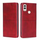 For Kyocera Android One S9 Cow Texture Magnetic Horizontal Flip Leather Phone Case(Red) - 1