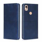 For Kyocera KY-51B Cow Texture Magnetic Horizontal Flip Leather Phone Case(Blue) - 1