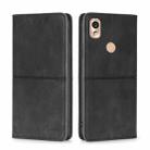 For Kyocera KY-51B Cow Texture Magnetic Horizontal Flip Leather Phone Case(Black) - 1