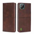 For Blackview A55 Cow Texture Magnetic Horizontal Flip Leather Phone Case(Dark Brown) - 1