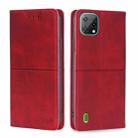 For Blackview A55 Cow Texture Magnetic Horizontal Flip Leather Phone Case(Red) - 1