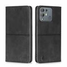 For Blackview A55 Pro Cow Texture Magnetic Horizontal Flip Leather Phone Case(Black) - 1