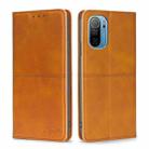 For Ulefone Note 13P Cow Texture Magnetic Horizontal Flip Leather Phone Case(Light Brown) - 1