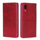 For Sharp Simple Sumaho 6/A201SH Cow Texture Magnetic Horizontal Flip Leather Phone Case(Red) - 1