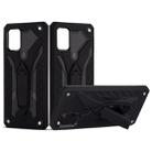 For Galaxy A71 Shockproof TPU + PC Protective Case with Holder(Black) - 1