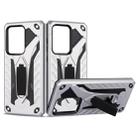 For Galaxy S20 Ultra Shockproof TPU + PC Protective Case with Holder(Silver) - 1